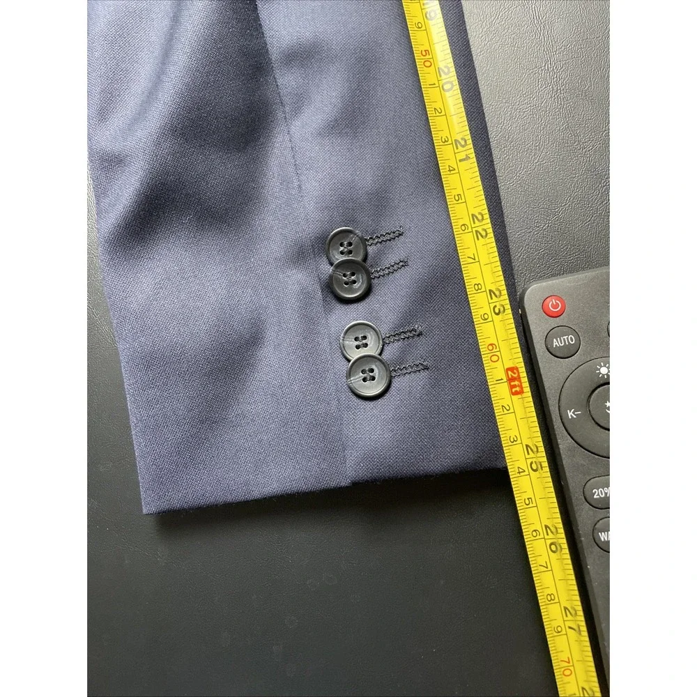 HUGO BOSS Aeron1 Hamen1 36R  Wool Deep Navy Super 130 Blazer Pockets sown